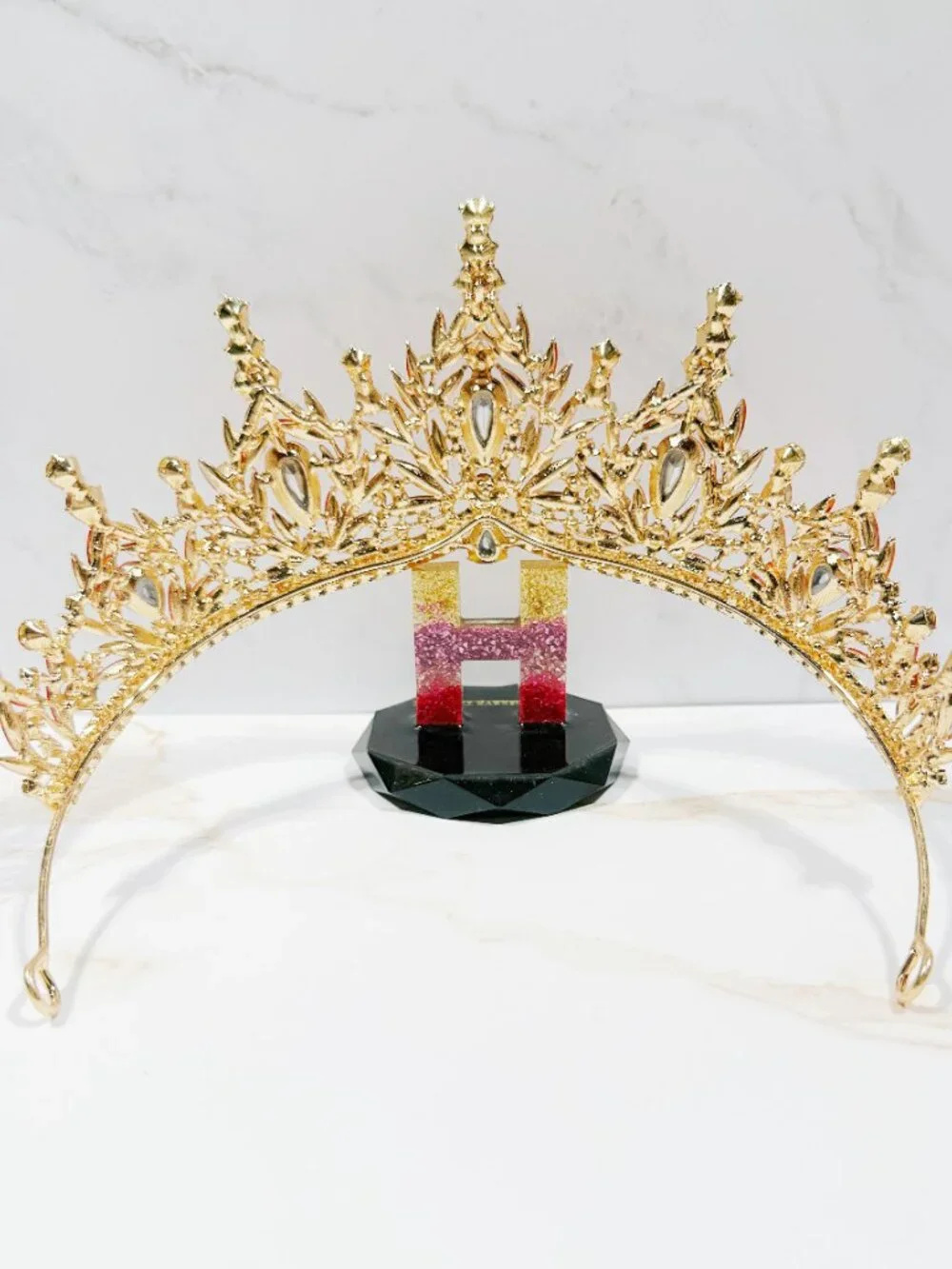 Amber crystal tiara, birthday princess tiara, Prom headband, Anniversary gift
